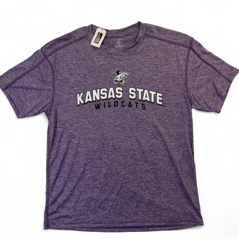 Kansas State Wildcats Pro Edge T-Shirt Purple Heather Women Medium NWT NCAA